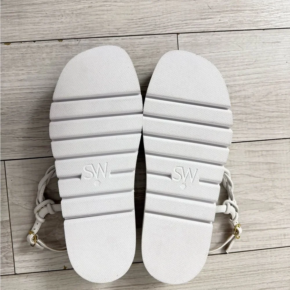 Stuart weitzman CALYPSO LIFT SANDAL WHITE size 9.5 /40